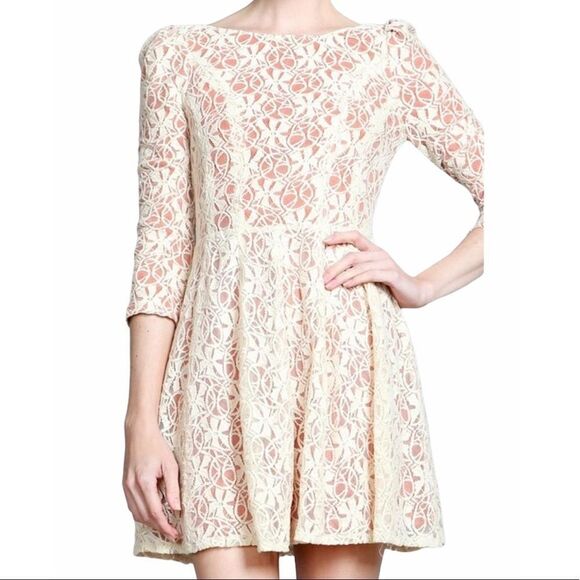 Ark & Co Dresses & Skirts - Ark & Co Fit & Flare Lace Crochet Dress